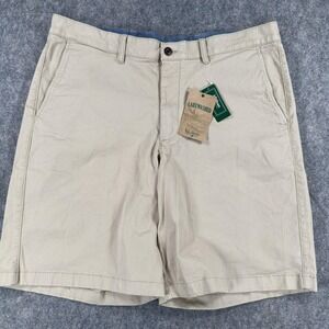 L.L. Bean Shorts Mens 38 Khaki Lakewashed Stretch Standard Fit Chino Casual